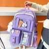Mokyklinis krepšys K&M 4in1, violetinės spalvos