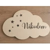 Moliland Lampka wisząca, dekoracyjna LED – naturalne drewno personalizowana