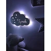 Moliland Lampka wisząca, dekoracyjna LED – naturalne drewno personalizowana