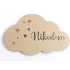 Moliland Lampka wisząca, dekoracyjna LED – naturalne drewno personalizowana