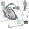 MoMi LISS elektrinė supama kėdė, pilka - bouncer, melodijos, vibracijos, žaislai