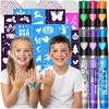 Moncouleur TATUAŻE BROKATOWE MAZAKI DO MALOWANIA SKÓRY + SZABLONY Rinkinys DLA DZIECI