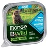 Monge BWild adult paštetas katėms su ančiuviais ir daržovėmis 100g