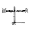 Laikiklis White Shark Baltas Shark Baltas Shark TUTANKHAMUN, Desktop Mount for 2 Monitors, Pilkas (GMS-3206)