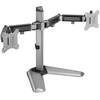 Laikiklis White Shark Baltas Shark Baltas Shark TUTANKHAMUN, Desktop Mount for 2 Monitors, Pilkas (GMS-3206)