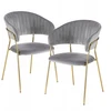 Monovo Glamour Modern Velvet kėdė valgomajam, Ash Pilkas HAVANA