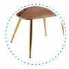 Monovo Glamour Veliūrinė kėdė kapučino valgomajam Golden Legs Velvet BUBBLE
