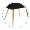 Monovo Glamour Veliūrinė kėdė svetainei valgomajam Juodas Gold Legs Velvet BUBBLE