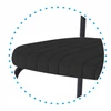 Monovo Juoda minkšta aksominė kėdė svetainei Loft Velvet Metal RIBON