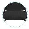 Monovo Juoda minkšta aksominė kėdė svetainei Loft Velvet Metal RIBON