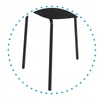 Monovo Juoda minkšta aksominė kėdė svetainei Loft Velvet Metal RIBON
