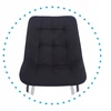 Monovo Juoda moderni dygsniuota aksominė kėdė svetainei valgomajam Velvet CHIC