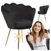 Monovo Juodas Glamour Gold Minkšta šukutės kėdė