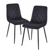 Monovo Loft Glamour Minkšta kėdė valgomajam Velvet Riviera 100 Juodas FORE