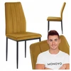 Monovo Minkšta kėdė svetainei Valgomojo Loft Modern Velvet Curry BLYX