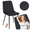 Monovo Minkšta metalinė valgomojo kėdė Loft Velvet Juodas Veliūras ORITE