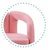 Monovo Minkšta Minimalist Boucle Lamb Rožinė kėdė tualetiniam stalui