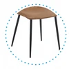 Monovo Moderni Loft Veliūrinė Minkšta Metalinė Kėdė Cappuccino rusvai gelsvas APER