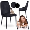 Monovo Moderni Loft Velvet virtuvės kėdė svetainei valgomajam Juodas CALM