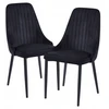 Monovo Moderni Loft Velvet virtuvės kėdė svetainei valgomajam Juodas CALM