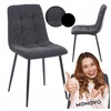 Monovo Moderni Loft virtuvės kėdė svetainei valgomajam Minkšta juoda NAVA