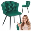 Monovo Pinta veliūrinė kėdė valgomojo buteliukui Žalias Glamour Velvet PLOTI 2