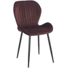 Monovo Veliūrinė virtuvės kėdė gyvenamajam valgomajam Moderni Loft Brown LERO