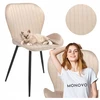 Monovo Velvet Metal Loft Svetainės kėdė Smėlio spalvos Minkštas Velvet LERO