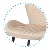 Monovo Velvet Metal Loft Svetainės kėdė Smėlio spalvos Minkštas Velvet LERO