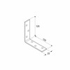 Montavimo kampas, 125x125x22x2,0mm, cinkuotas