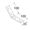 Montavimo kampas, 135°, 100x100x35x2,5mm, cinkuotas