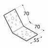 DMX Montavimo kampas, 135°, 70x70x55x2,5mm, cinkuotas