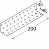 DMX Montavimo kampas, 40x40x200x2,0mm, sustiprintas, cinkuotas