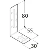 DMX Montavimo kampas, 60 x 80 x 20 mm, reguliuojamas 20 vnt.