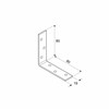 Montavimo kampas, 80x80x19x2,0mm, cinkuotas