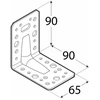 DMX Montavimo kampas, 90x90x65x2,5mm, cinkuotas