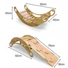 Montessori 3-in-1 rokeris vaikui su pagalve, kalneliu, Wood Style sienele