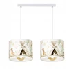 Moonlight DZIECIĘCA LAMPA WISZĄCA LISTWA ABAŻUR 20CM PASTELOWY ZWIERZĄTKA E27 LED LAS