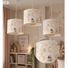Moonlight DZIECIĘCA LAMPA WISZĄCA PASTELOWY ABAŻUR ZWIERZĄTKA SŁONIK E27 LED