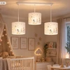 Moonlight DZIECIĘCA LAMPA WISZĄCA PASTELOWY ABAŻUR ZWIERZĄTKA SŁONIK E27 LED