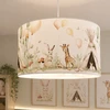 Moonlight DZIECIĘCA LAMPKA WISZĄCA ABAŻUR 30 CM PASTELOWY ZWIERZĄTKA E27 LED LAS