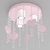 Moonlight ŻYRANDOL LAMPA SUFITOWA DLA DZIEWCZYNKI KRYSZTAŁKI RÓŻOWA Gu10 LED SERCE