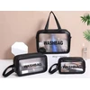 MOTERIŠKŲ VYRIŠKŲ KOSMETIKŲ KREPŠINIŲ RINKINYS 3in1 TRAVEL TRAVEL TRANSPARENT XL