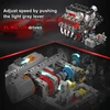 Mould King KONSTRUKCINIAI BLAKAI MOLD KING 10130 VARIKLIS F488 SUPERCAR V8 ENGINE 2718EL