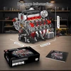 Mould King KONSTRUKCINIAI BLAKAI MOLD KING 10130 VARIKLIS F488 SUPERCAR V8 ENGINE 2718EL