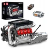 Mould King Mold King blokai 10203 Mercedes-Benz V8 Turbo ENGINE Technic BOX variklis