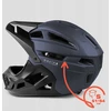 MOVINO EDGE viso veido šalmas 418g MTB paspirtukas, 51-54cm, įmontuotas