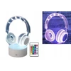 Moxomi 3d Led Lempa "ausinės" - 16 Spalvų, Naktinė, Dovana Audiofilams
