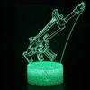 Moxomi 3d Led Lempa - Karabinas, 16 Spalvų, Militari Stiliaus