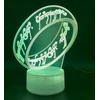 Moxomi 3d Led Lempa "žiedų valdovas" - 16 spalvų, Usb, su pulteliu